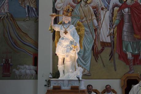 Leśnicy podczas aktu zawierzenia miasta Biała Podlaska św. Michałowi Archaniołowi z Góry Gargano